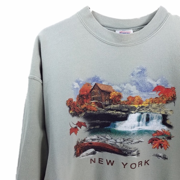 Vintage Tops - 90s Vintage Upstate NY Foliage Souvenir Sweatshirt